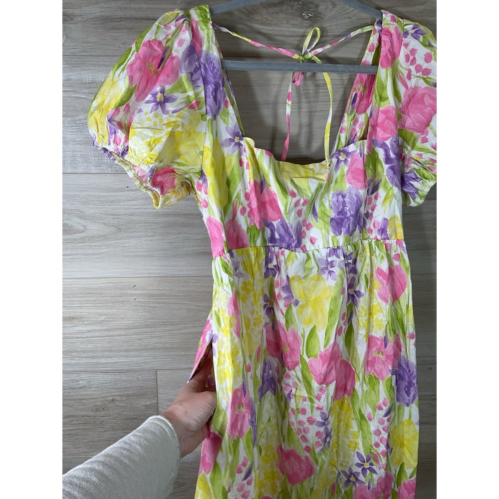 NEW Show Me Your Mumu Smitten Midi Dress Blooming Tulips Floral Womens XXL - Picture 3 of 11